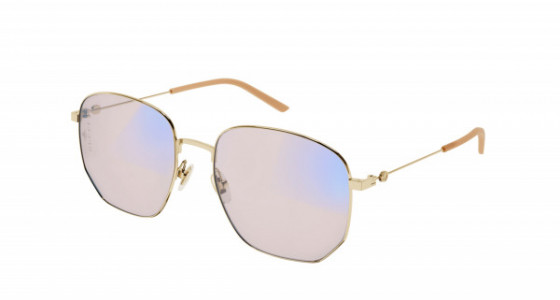 Gucci GG0396S Sunglasses, 004 - GOLD with PINK lenses