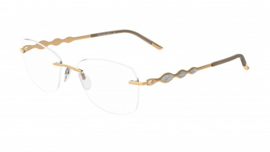 Silhouette Crystal Diva BZ Eyeglasses, 6051 Gold-Crystal