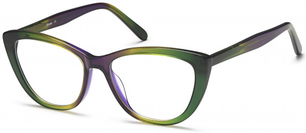 BIGGU B776 Eyeglasses, 02-Green/Olive/Brown