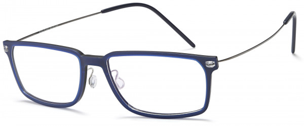 BIGGU B754 Eyeglasses, 03-Blue/Black/Silver