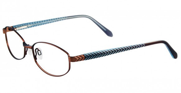 EasyClip Q4023 Eyeglasses, SATIN COPPER BROWN