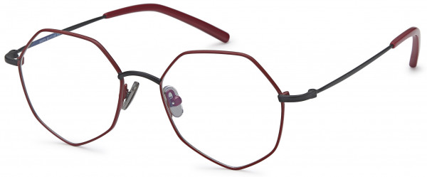 Menizzi M4074 Eyeglasses, 03-Red/Black