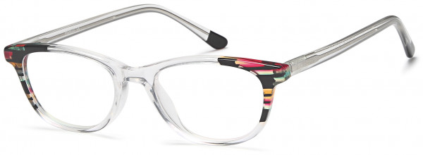 Menizzi M4048 Eyeglasses, 01-Clear Transparent/Multi