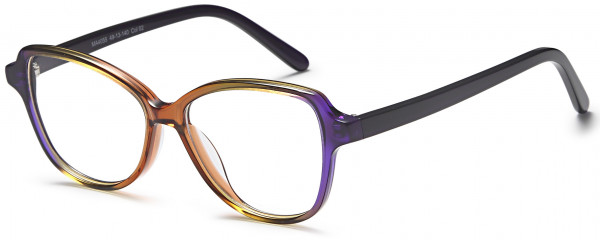 Menizzi M4055 Eyeglasses, 02-Purple/Yellow/Orange