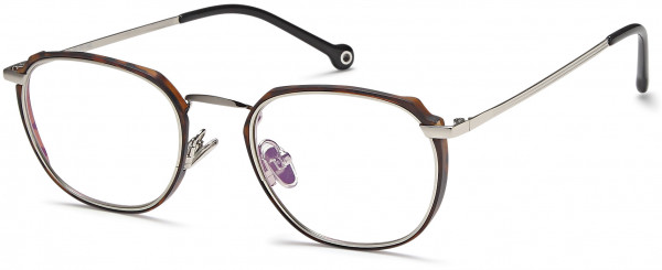 Menizzi M4045 Eyeglasses, 01-Silver/Brown