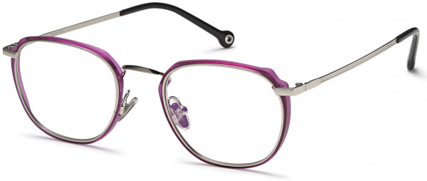 Menizzi M4045 Eyeglasses, 03-Silver/Purple