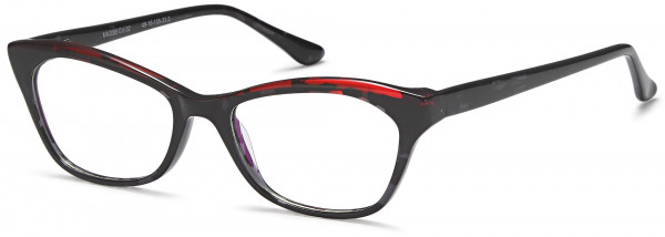 Menizzi M3088 Eyeglasses, 02-Black/Red