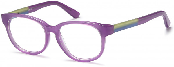 Menizzi M3087K Eyeglasses, 02-Purple/ Blue Lime