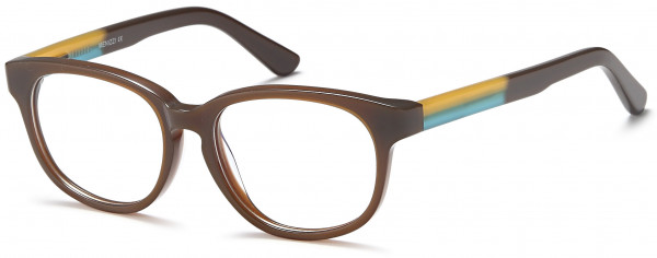 Menizzi M3087K Eyeglasses, 03-Brown/Sky Blue