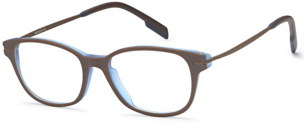 Menizzi M4000K Eyeglasses, 01-Brown/Blue
