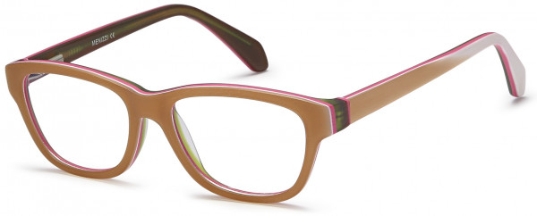 Menizzi M3082K Eyeglasses, 03-Bone/White/Pink
