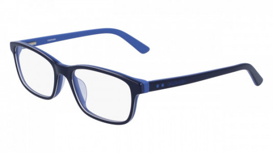 Calvin Klein CK19507 Eyeglasses, (411) NAVY/CORNFLOWER BLUE