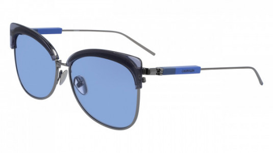 Calvin Klein CK19701S Sunglasses, (419) CRYSTAL SLATE BLUE/BLUE
