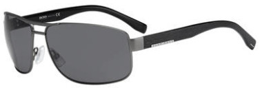 HUGO BOSS Black BOSS 0668/N/S Sunglasses, 0R80 Semi Matte Dark Ruthenium