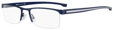HUGO BOSS Black BOSS 0878/N Eyeglasses, 0FLL Matte Blue