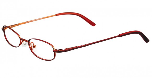 EasyClip Q4066 Eyeglasses, SATIN DARK RED/ORANGE