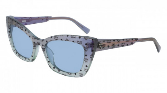 MCM MCM682S Sunglasses, (417) BLUE/AQUA IRIDESCENT VISETOS