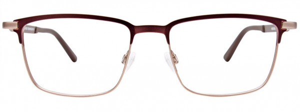 EasyClip EC496 Eyeglasses, 010 - Matt Dark Brown & Gold