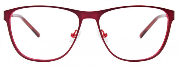EasyClip EC487 Eyeglasses, 030 - Matt Red & Shiny Red