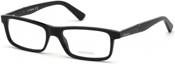 Diesel DL5292 Eyeglasses, 001 - Shiny Black