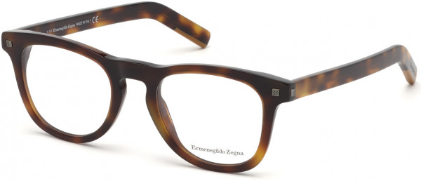 Ermenegildo Zegna EZ5137 Eyeglasses, 052 - Shiny Dark Havana, Shiny Dark Ruthenium, Vicuna Signature