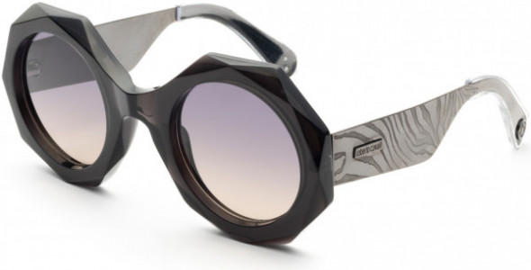 Roberto Cavalli RC1113 Sunglasses, 20C - Shiny Dark Grey, Shiny Dark Ruthenium, Shiny Crystal/ Sand