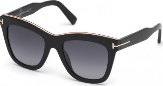 Tom Ford FT0685 JULIE Sunglasses, 01C - Shiny Black / Shiny Black