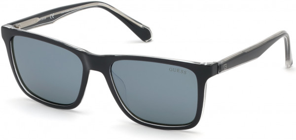 Guess GU6935 Sunglasses, 05C - Black/ Smoke Mirror Lenses