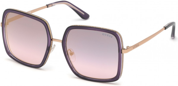 Guess GU7602 Sunglasses, 83Z - Violet/other / Gradient Or Mirror Violet
