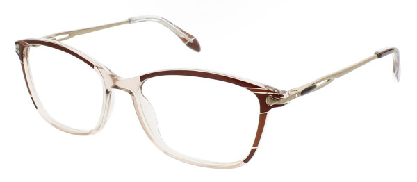 ClearVision ARABELLA Eyeglasses, Brown Multi