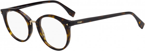 Fendi FF 0350 Eyeglasses, 0086 Dark Havana