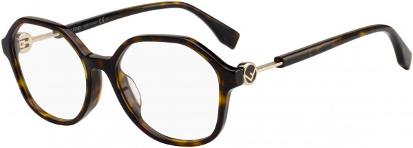 Fendi FF 0366/F Eyeglasses, 0086 Dark Havana