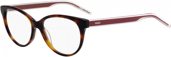 HUGO HG 1044 Eyeglasses, 065T Dark Havana Burgundy
