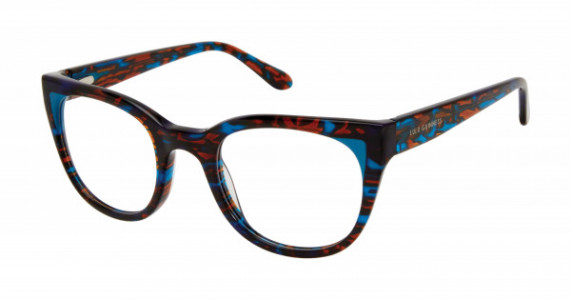 Lulu Guinness L919 Eyeglasses, Blue/Blue Lamination (BLU)