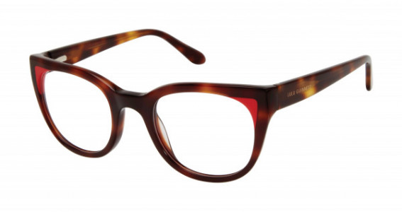 Lulu Guinness L919 Eyeglasses, Tortoise/Red Lamination (TOR)