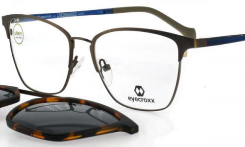 Eyecroxx EC574MD Eyeglasses, C2 Bronze Blue Amber