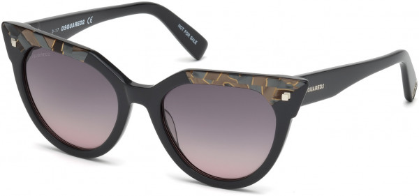 Dsquared2 DQ0277 Eva Sunglasses, 20B - Grey/melange Brown And Grey / Gradient Grey Sand Lenses