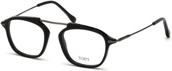 Tod's TO5182 Eyeglasses, 001 - Shiny Black