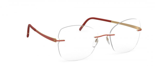 Silhouette Momentum hf Eyeglasses, 3020 Gold / Siena Red