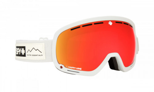Spy Optic Marshall Asian Fit Snow Goggle Sports Eyewear, Essential White / Happy Grey Green w/Red Spectra (VLT:17%) + Happy Yellow w/ Lucid Green (VLT:53%)