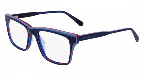 Calvin Klein Jeans CKJ19512 Eyeglasses, 406 Navy/light Blue