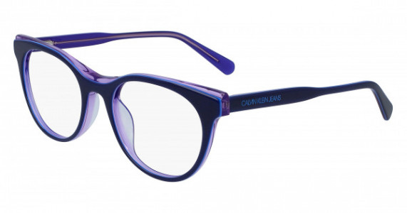 Calvin Klein Jeans CKJ19511 Eyeglasses, 408 Navy/crystal Purple