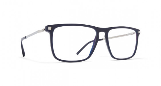 Mykita ARVIK Eyeglasses, C40 DARK BLUE/SHINY SILVER