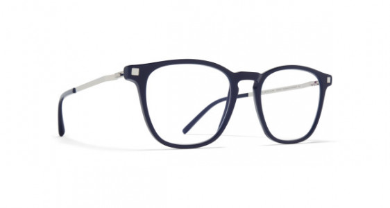 Mykita BRANDUR Eyeglasses, C40 DARK BLUE/SHINY SILVER