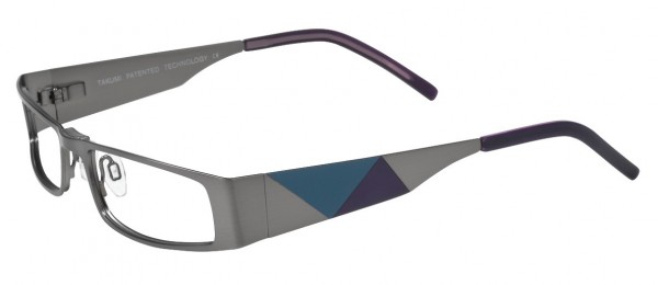 Takumi T9636 Eyeglasses, SATIN STEEL/BLUE AND PURPLE