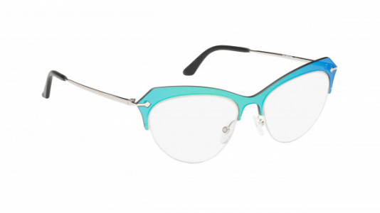 Mad In Italy Tosca Eyeglasses, Mirrored Green & Blue - C03