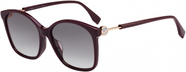 Fendi FF 0361/F/S Sunglasses, 0LHF Opal Burgundy