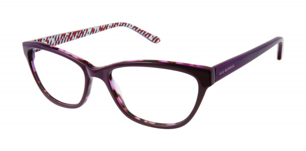 Lulu Guinness L213 Eyeglasses, Purple Tortoise (PUR)