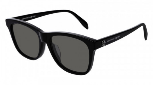 Alexander McQueen AM0158SA Sunglasses, 001 - BLACK with GREY lenses
