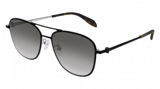 Alexander McQueen AM0187SK Sunglasses, 002 - BLACK with GREY lenses
